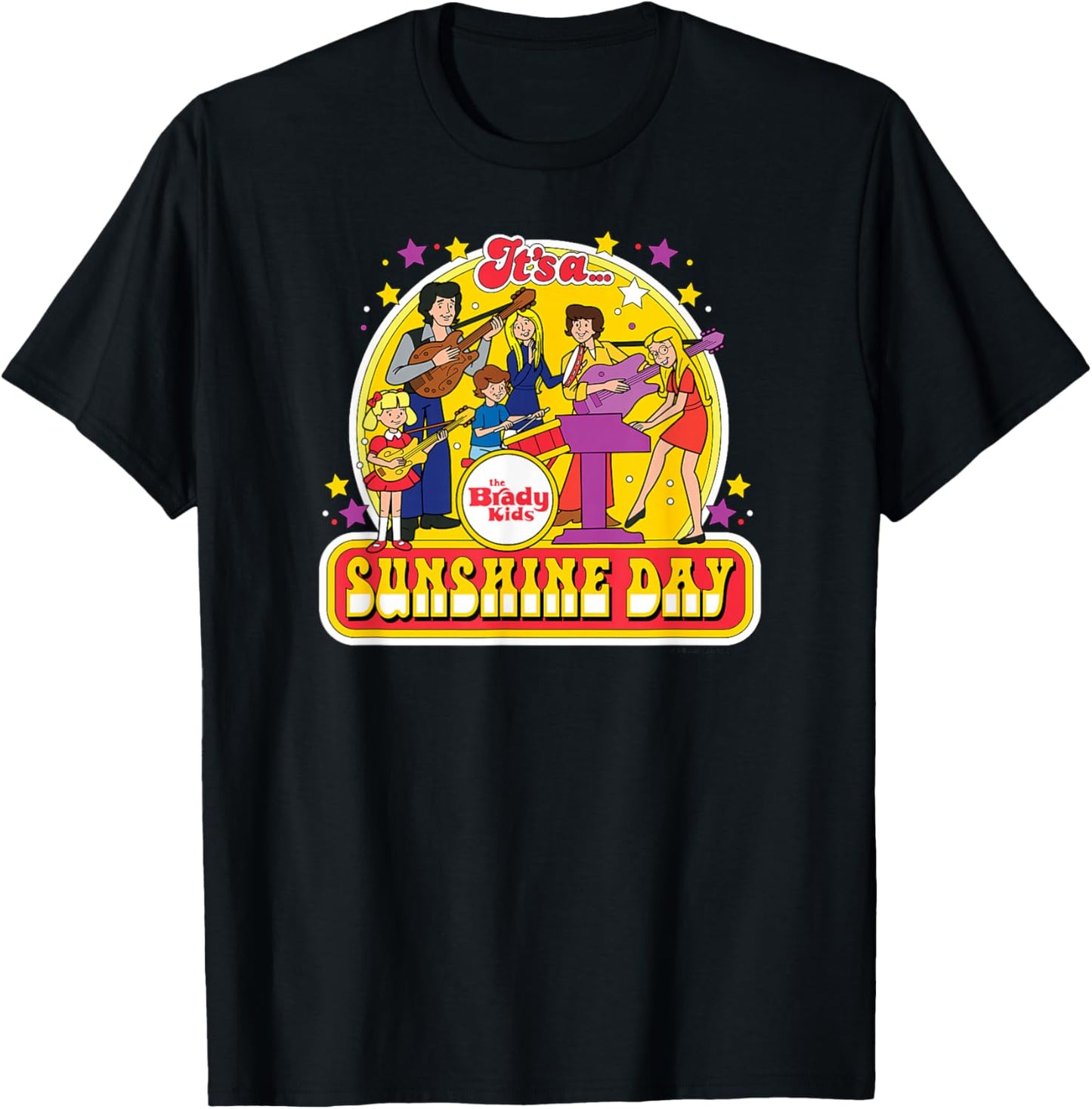 The Brady Bunch - It's a Sunshine Day T-Shirt - T-Shirt | Black
