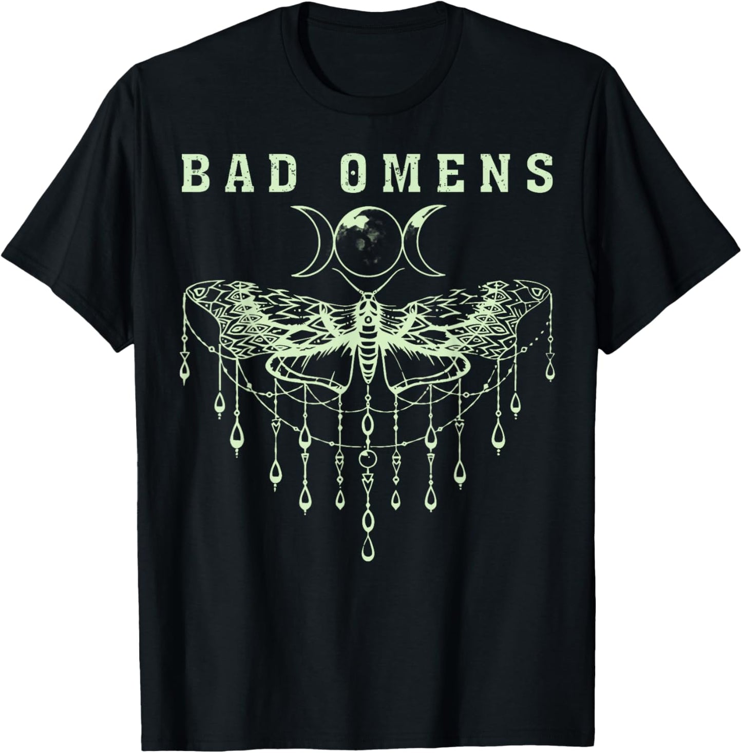 Retro Vintage Bad Omens Moth Men Kids Youth T-Shirt - T-Shirt | Black