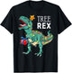 Dinosaur Tree Rex Christmas Shirt Boys Kids Men Pajamas Gift T-Shirt - T-Shirt | Black
