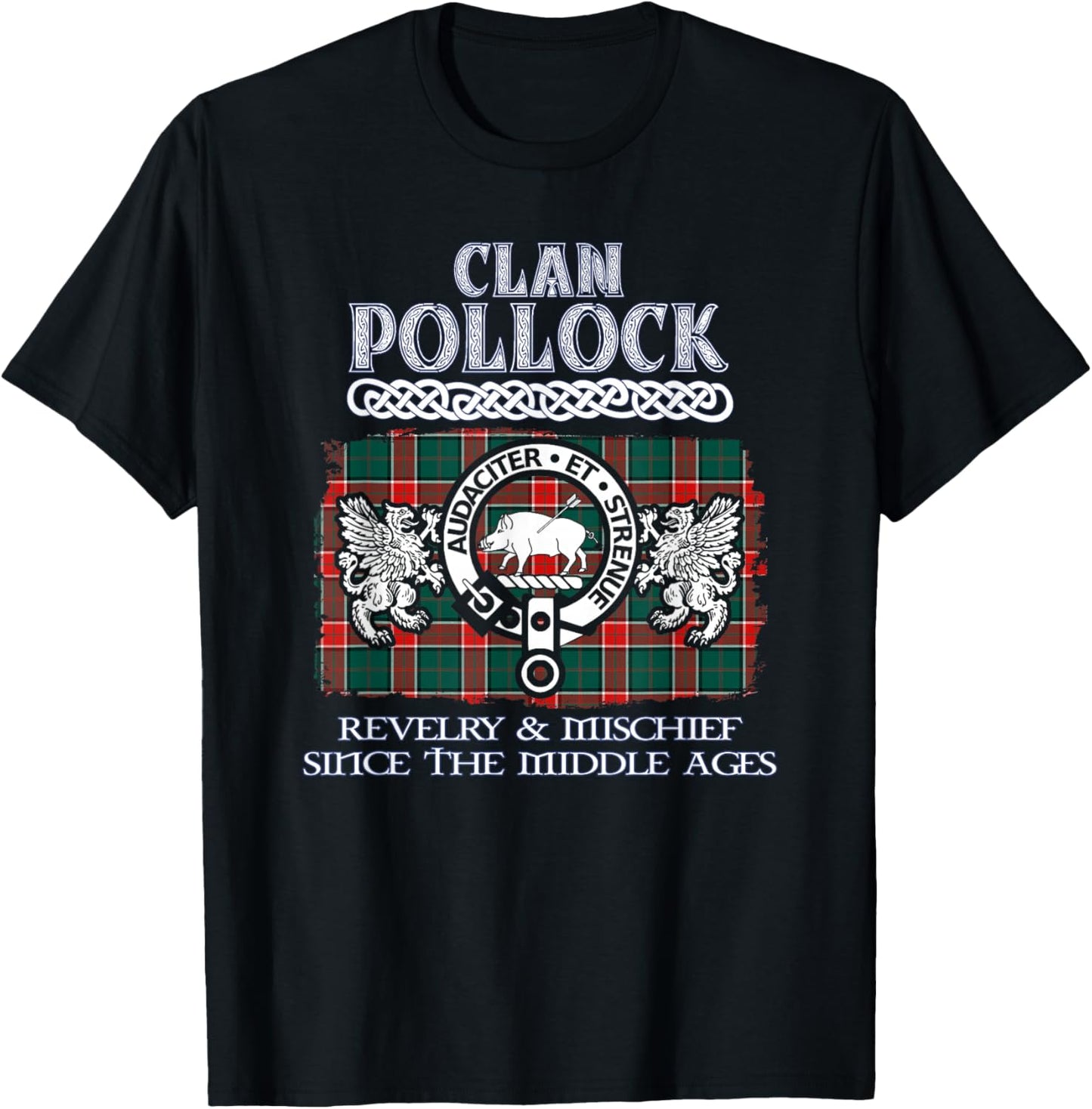 Clan Pollock Scottish Pollock Family Name T-Shirt - T-Shirt | Black