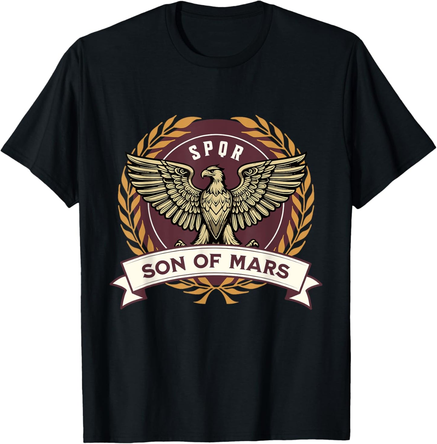 Son of Mars Ancient Roman Empire SPQR Roman Legions T-Shirt - T-Shirt | Black