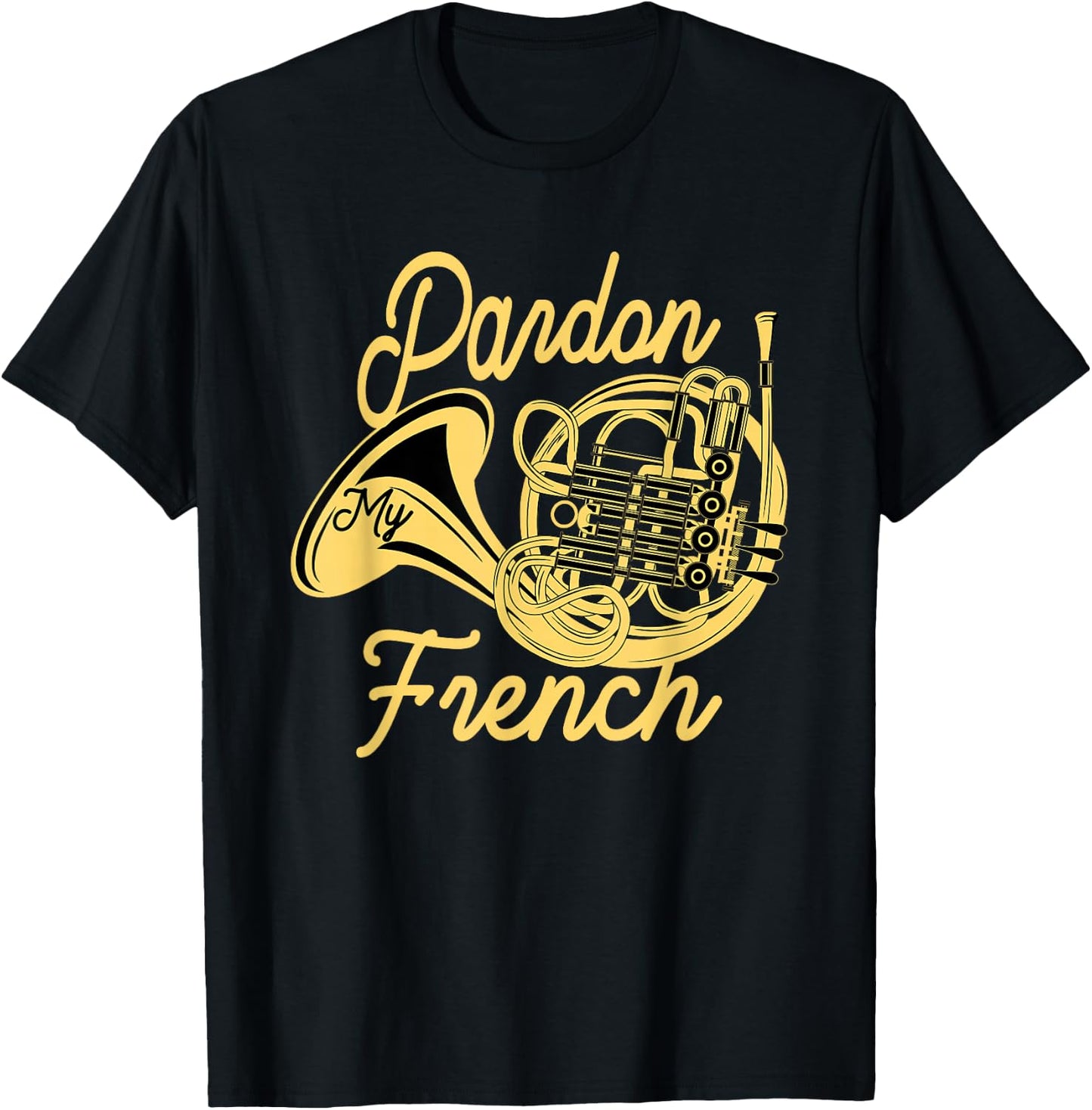 Great French Horn Gift Horn Player T-Shirt - T-Shirt | Black
