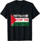 Supporting Freedom: Free Palestine Stop The Genocide T-Shirt - T-Shirt | Black