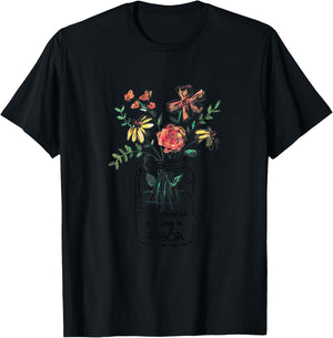 Happiness Is Being Babcia Life - Flower Art-Grandma T-Shirt - T-Shirt | Black