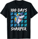 100 Days Sharper Shirt Funny 100 Days Of School Shark Lovers T-Shirt - T-Shirt | Black