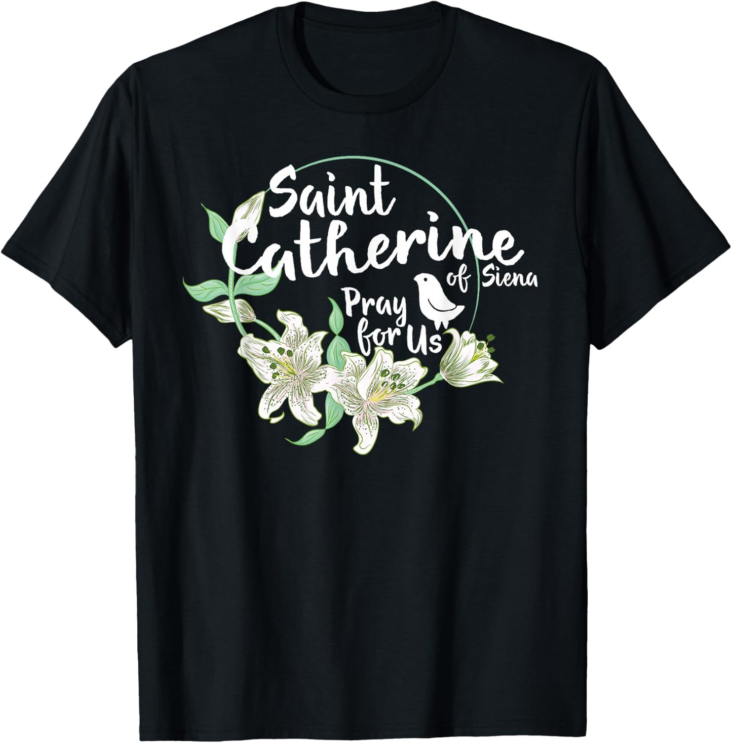 St.Catherine of Siena Catholic Purity Girls Teens T-Shirt - T-Shirt | Black