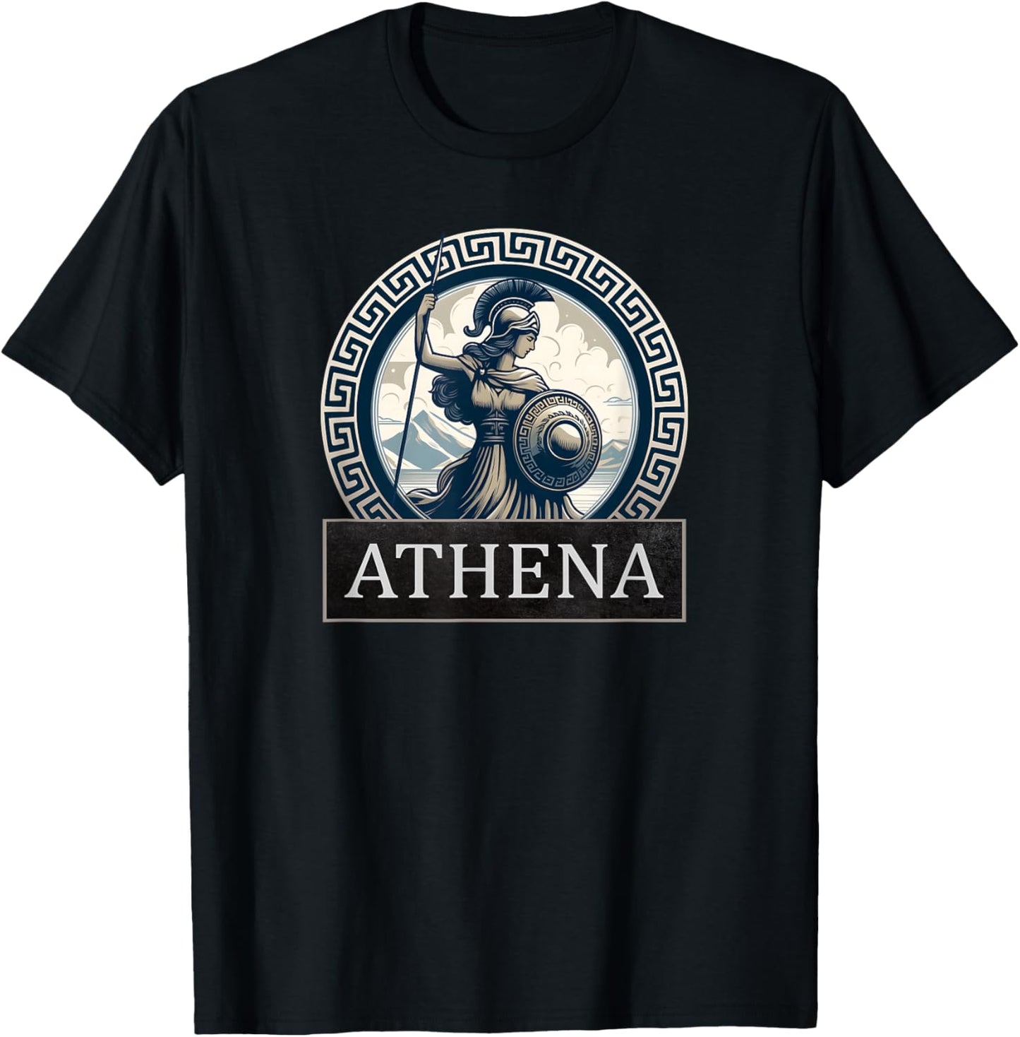 Athena Ancient Greek Goddess T-Shirt - T-Shirt | Black