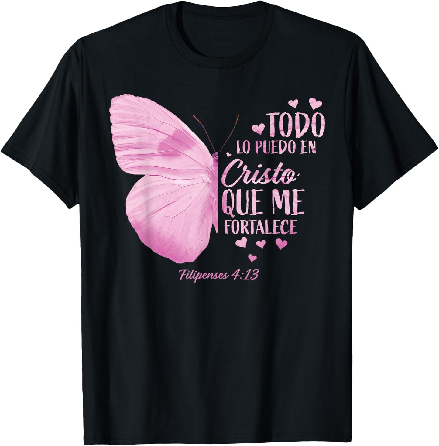 Christian Gift Women Spanish Religious Verse Sayings Her Mom T-Shirt - T-Shirt | Black