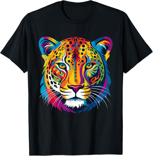 Colorful Cheetah Face Animal Print Big Cat Wildlife Graphic