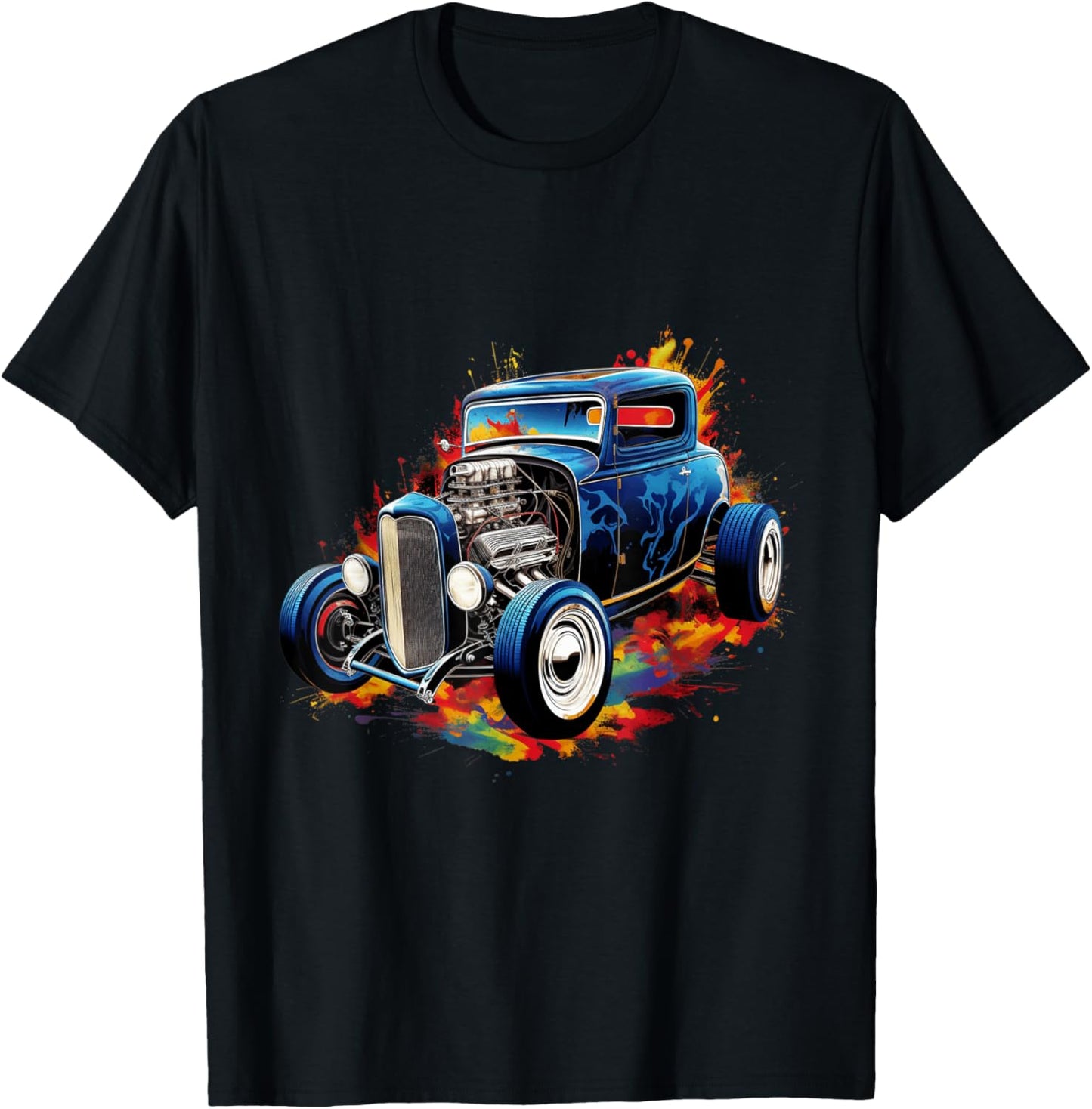 Hot Rod Rat Rod Vintage Classic Car Men T-Shirt - T-Shirt | Black