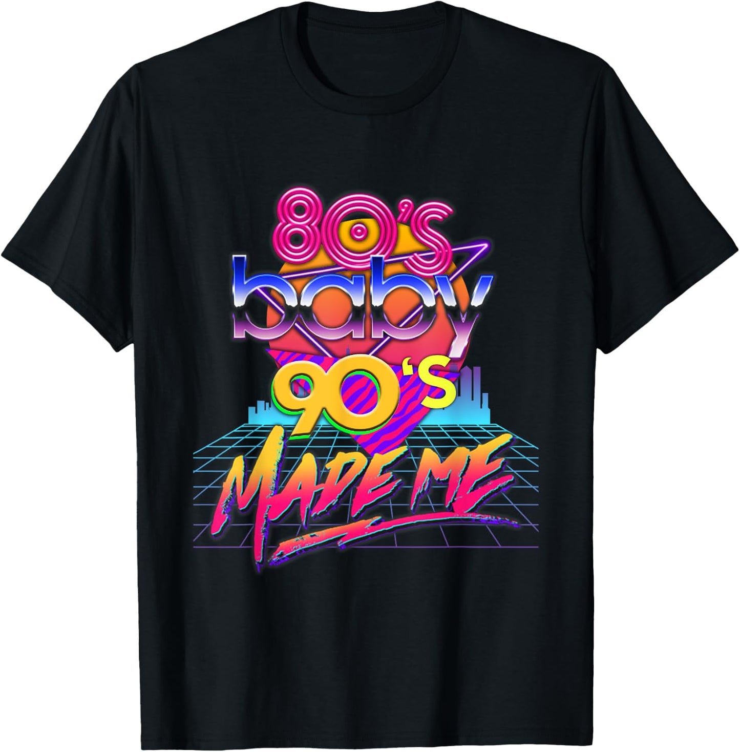 1980s 80s Baby 1990s 90s Made Me Vintage Retro Costume Party T-Shirt - T-Shirt | Black