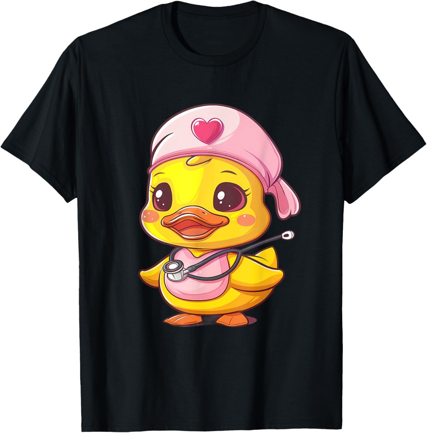 Medical Rubber Duck Stethoscope Nursing Rubber Duck Nurse T-Shirt - T-Shirt | Black