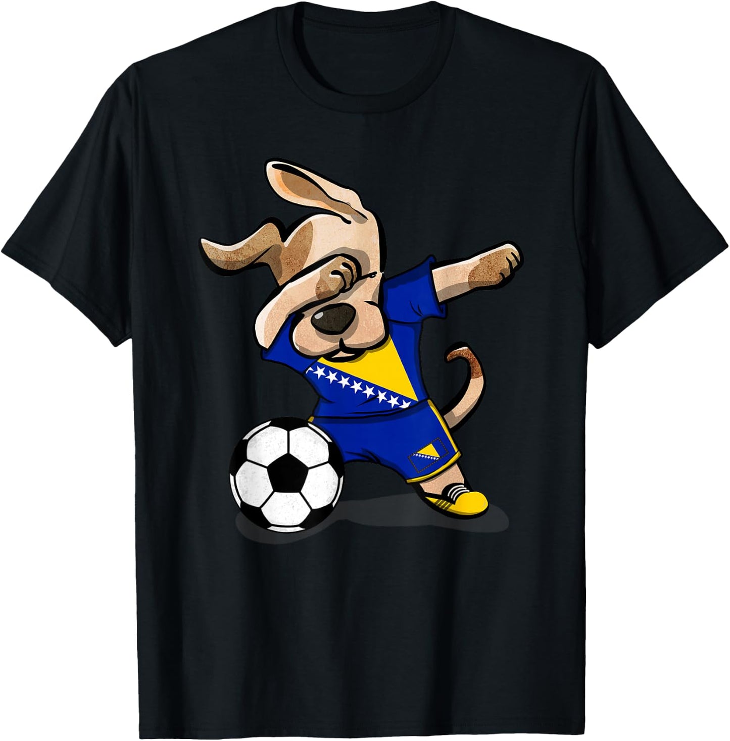 Bosnia Herzegovina Soccer Jersey Bosnian Football Lover Gift T-Shirt - T-Shirt | Black