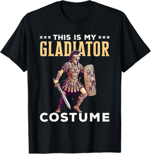 This Is My Gladiator Costume Halloween Rome Roman T-Shirt - T-Shirt | Black