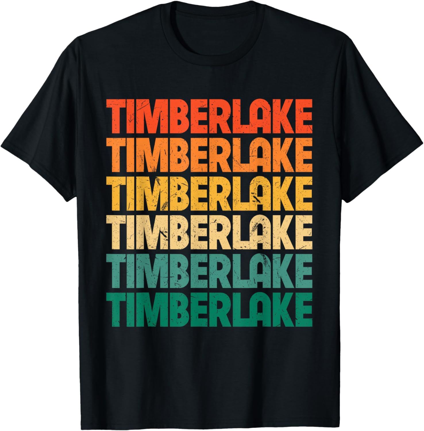 Vintage Timberlake First Name I Love Timberlake Retro Funny T-Shirt - T-Shirt | Black