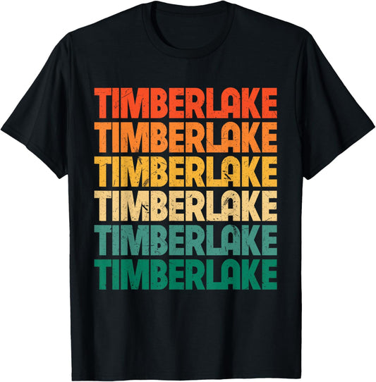 Vintage Timberlake First Name I Love Timberlake Retro Funny T-Shirt - T-Shirt | Black