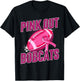 Bobcats Pink Out Football Tackle Breast Cancer T-Shirt - T-Shirt | Black