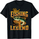Reel Fishing Legend |Vintage Fishing Pike T-Shirt - T-Shirt | Black