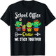 School Office Crew We Stick Together Funny Cactus T-Shirt - T-Shirt | Black