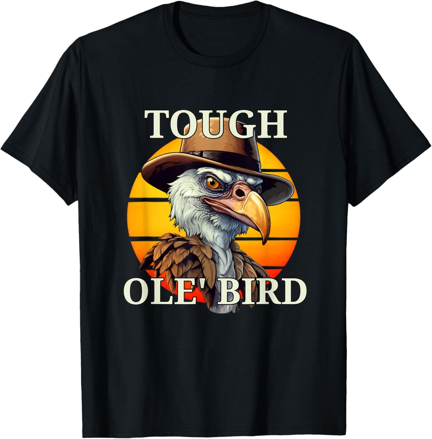 Grandpa Tough Old Bird Buzzard Funny Tough Old Man Joke T-Shirt - T-Shirt | Black