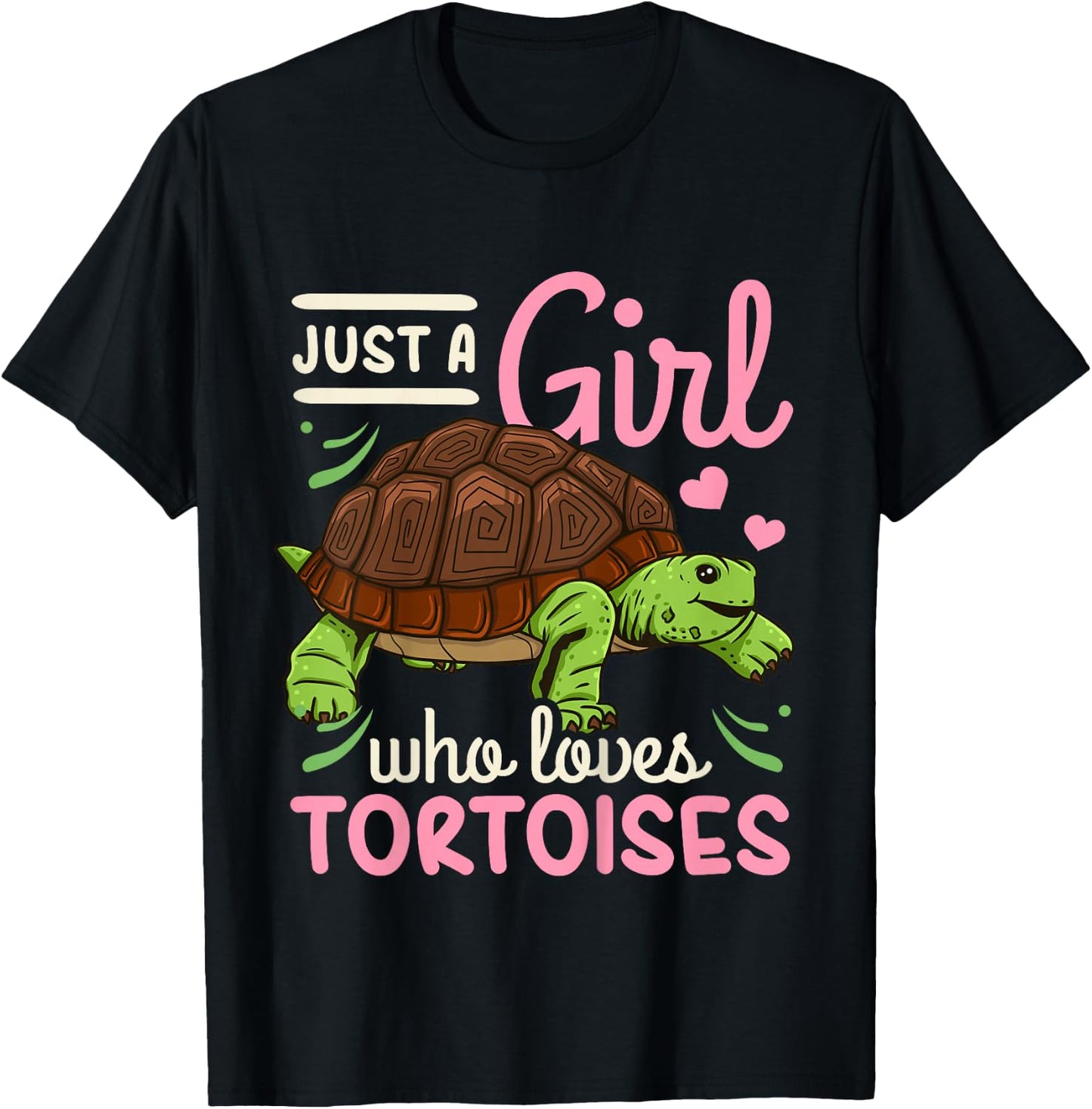 Kids Tortoise Just A Girl Who Loves Tortoises T-Shirt - T-Shirt | Black