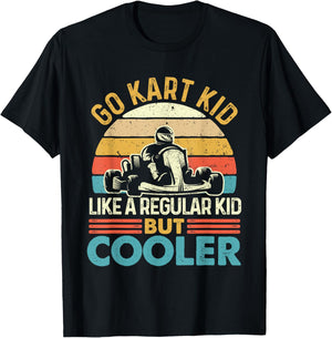 Go Kart Kid Retro Go Cart Racing T-Shirt - T-Shirt | Black