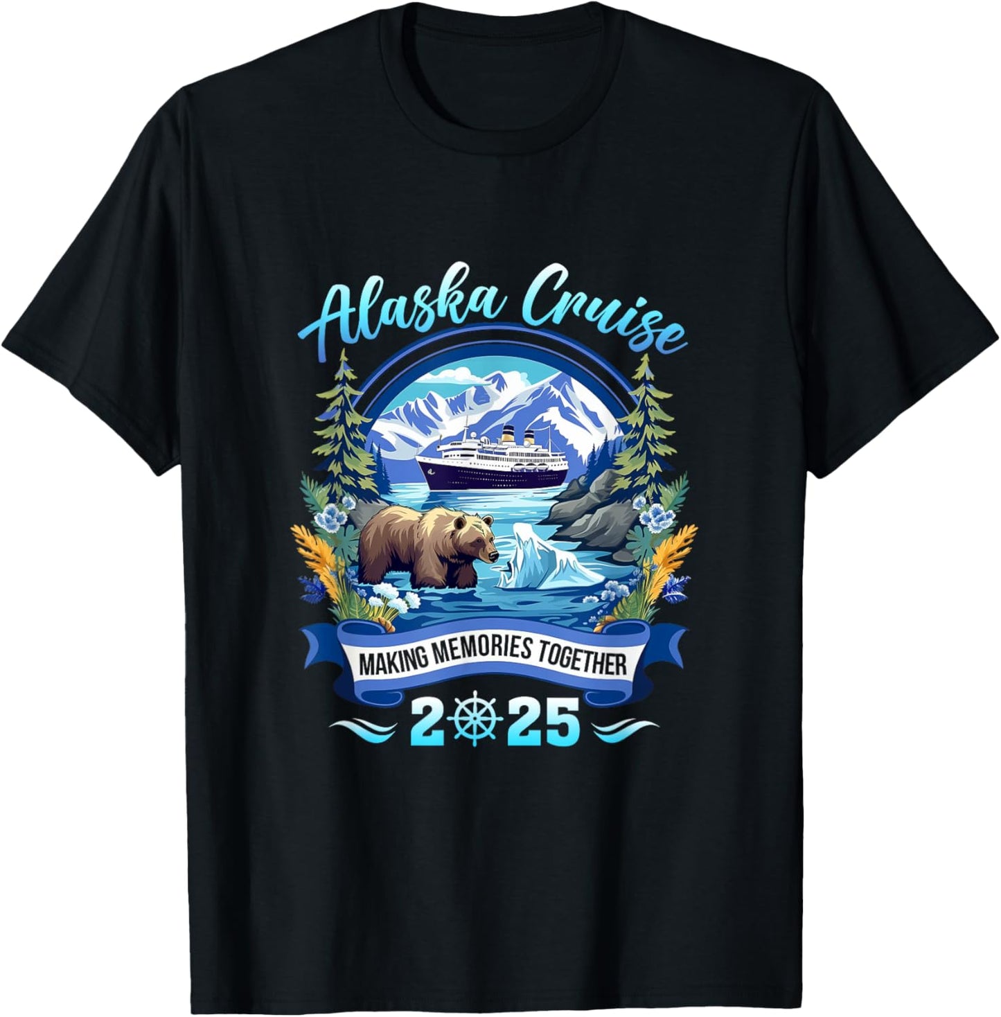 Matching Family Friends And Group Alaskan Alaska Cruise 2025 T-Shirt - T-Shirt | Black