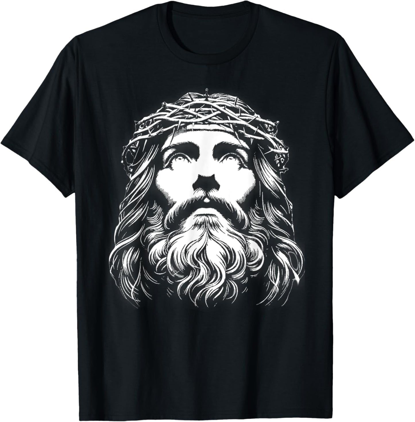 Face of Jesus Catholic T-Shirt - T-Shirt | Black