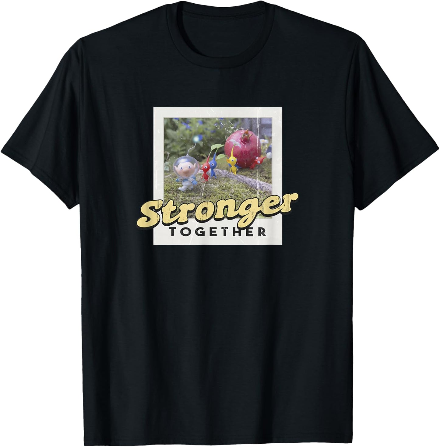 Pikmin Stronger Together Photo Fruit Carry T-Shirt - T-Shirt | Black