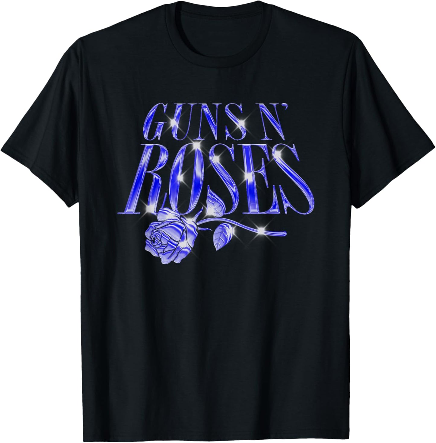 Official Guns N' Roses Chrome Logo T-Shirt - T-Shirt | Black