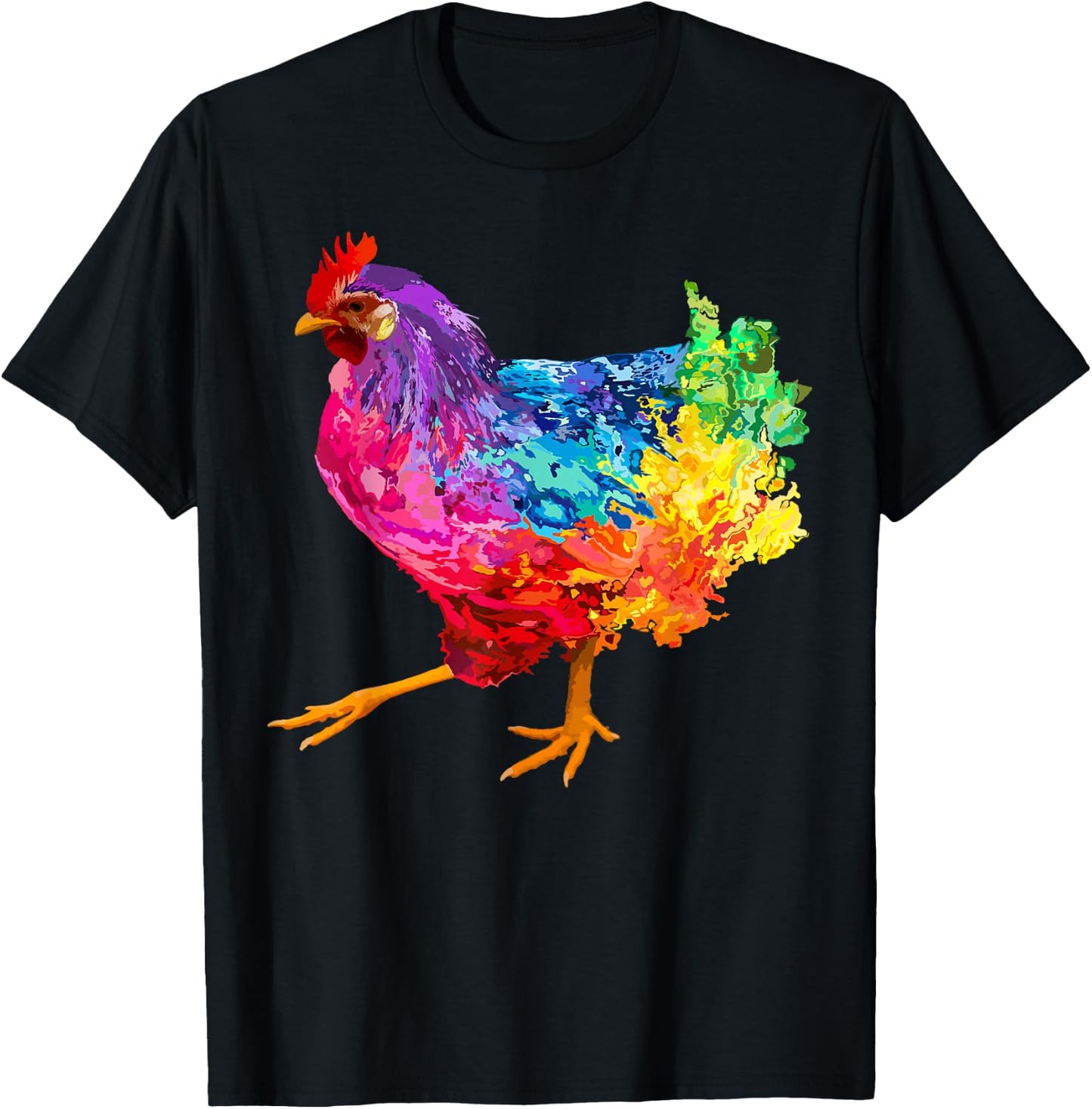 Chicken Lover Gifts Chicken Colorful Cool Hen T-Shirt - T-Shirt | Black