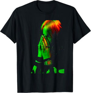 Official Billie Eilish Hand Face Photo Black T-Shirt - T-Shirt | Black