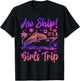 Aw Ship! It's A Girls Trip Cruise 2024 Vacation Matching T-Shirt - T-Shirt | Black