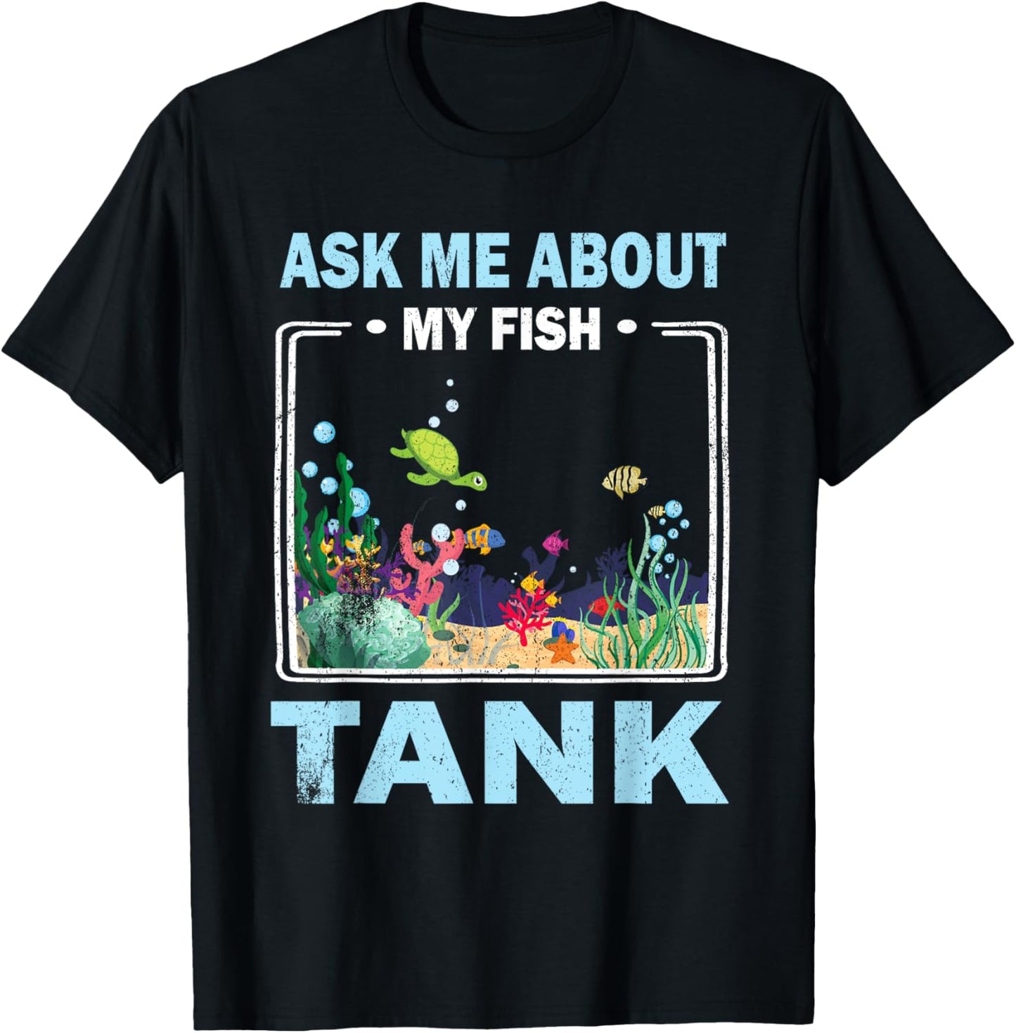 Retro Vintage Ask Me About My Fish Tank Fish Pool Lover Men T-Shirt - T-Shirt | Black