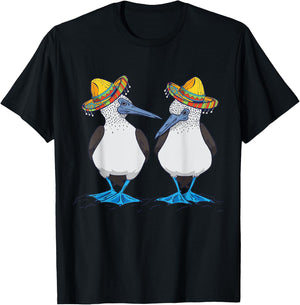 Blue Footed Booby Sombrero Mexican Blue Footed Boobies T-Shirt - T-Shirt | Black