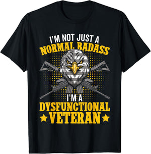 Dysfunctional Veteran disgruntled veteran T-Shirt - T-Shirt | Black