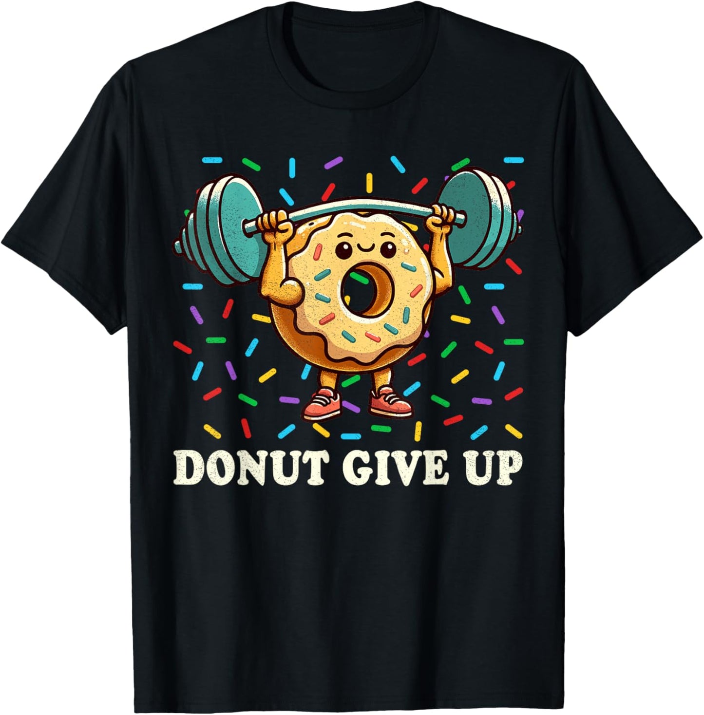 Weightlifting - Funny Fitness Workout Gym Donut Lover T-Shirt - T-Shirt | Black