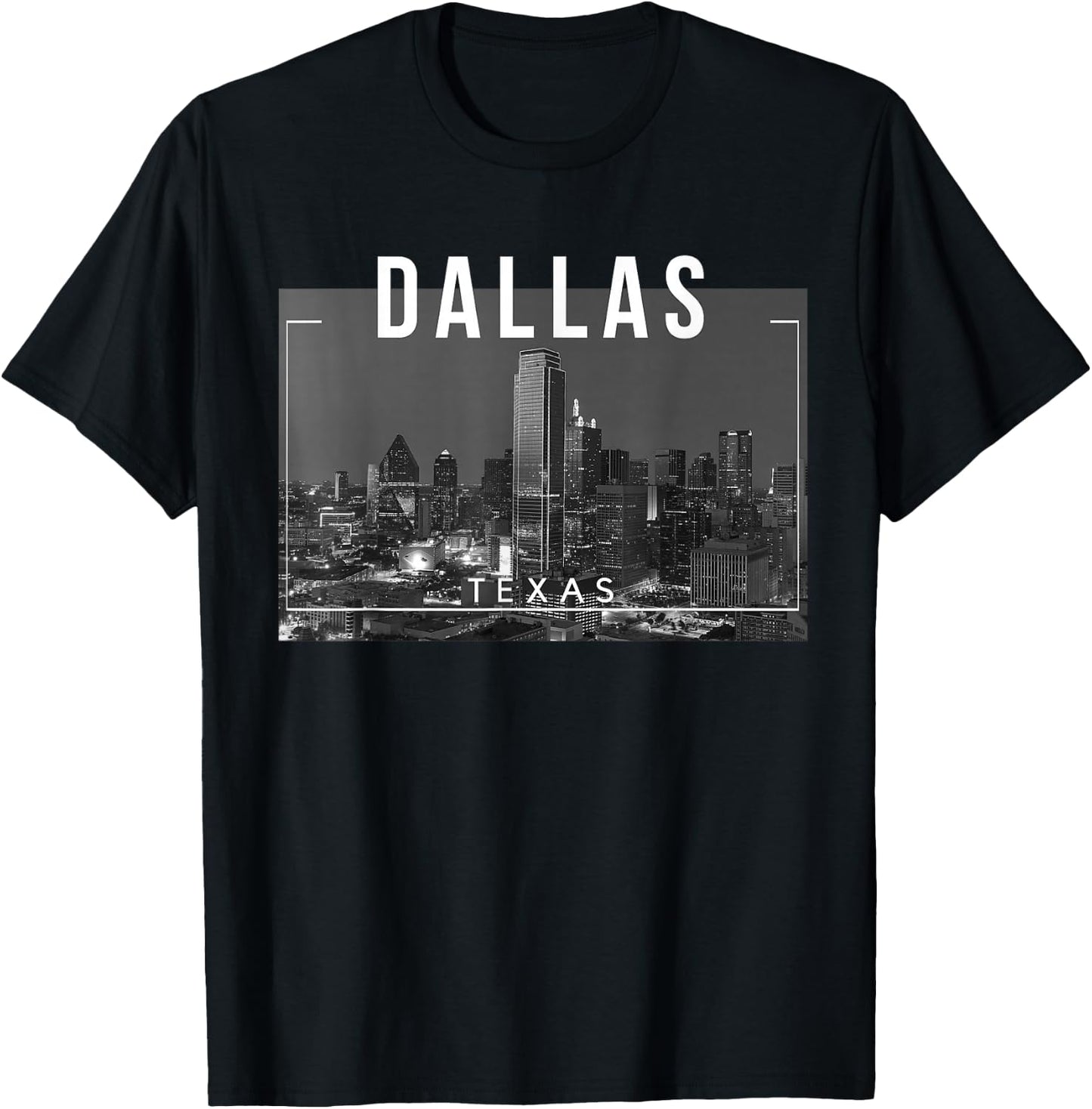 Dallas Texas Skyline, Big D, D-Town T-Shirt - T-Shirt | Black