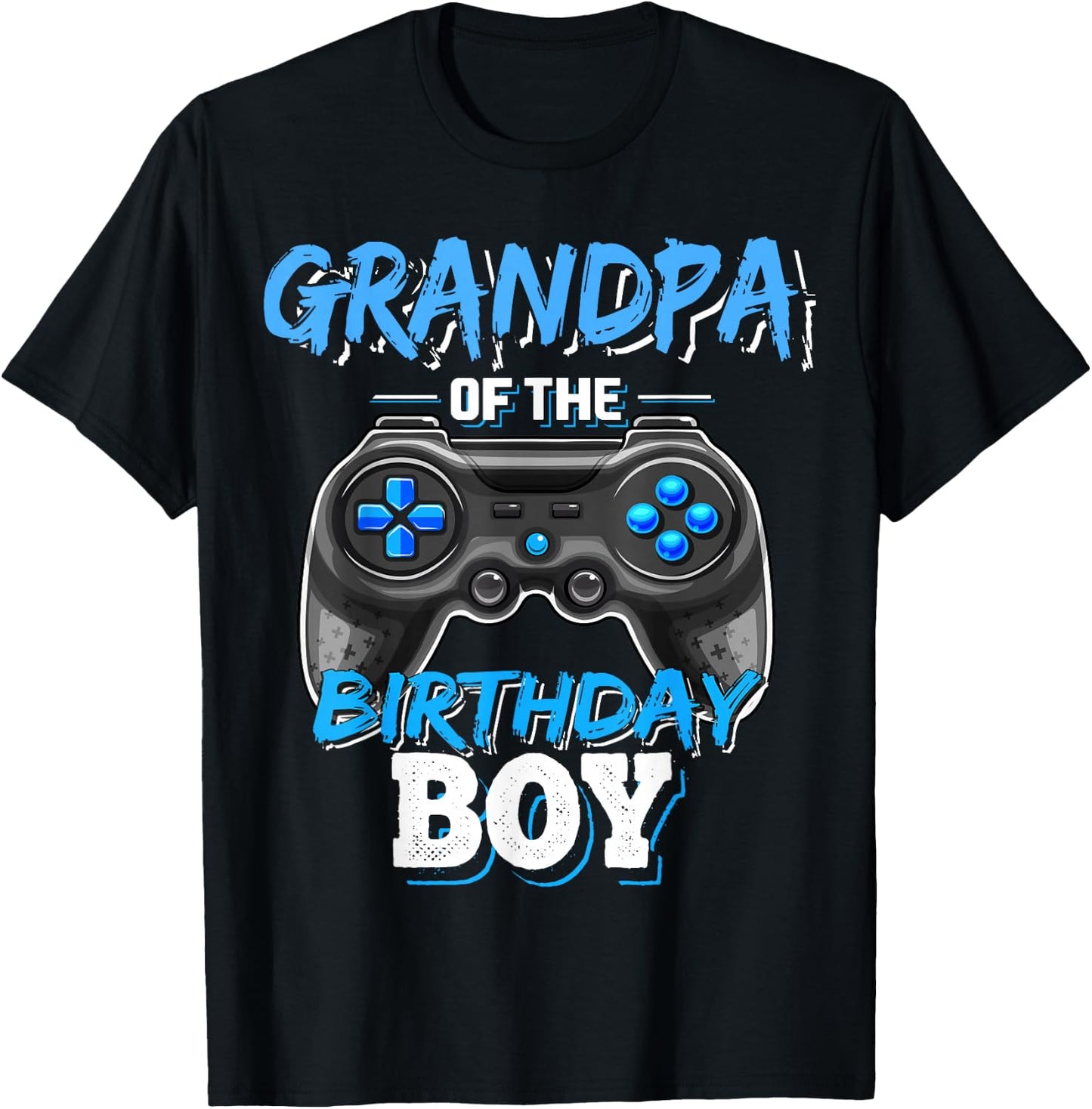 Grandpa of the Birthday Boy Matching Video Game Birthday T-Shirt - T-Shirt | Black