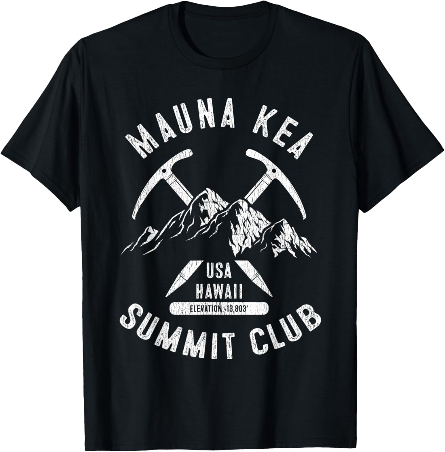 Mauna Kea Summit Club I Climbed Mauna Kea Hawaii T-Shirt - T-Shirt | Black