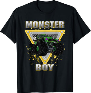 Monster Truck Boy T-Shirt - T-Shirt | Black