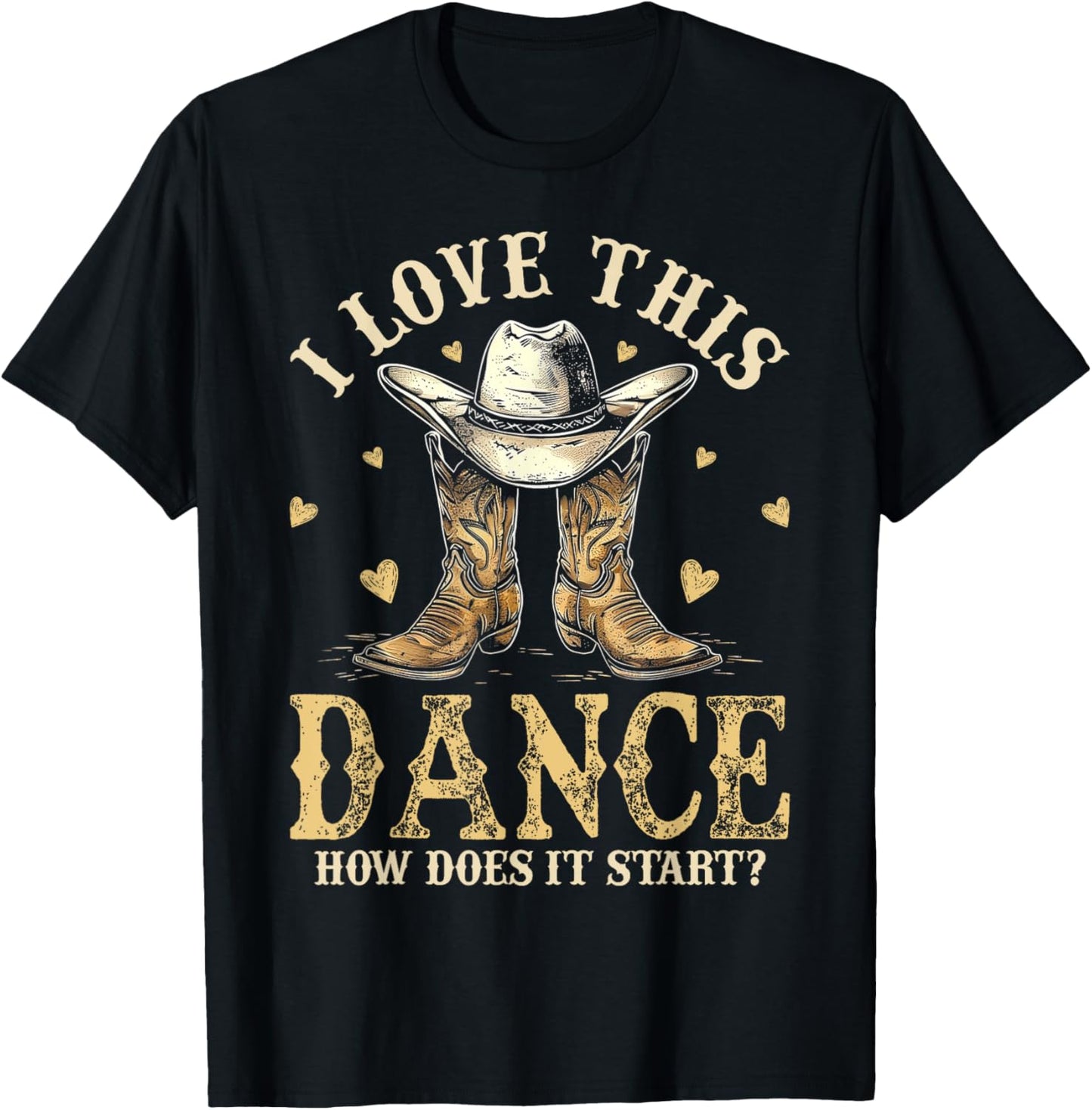 How Does This Dance Start Line Dancer Country T-Shirt - T-Shirt | Black