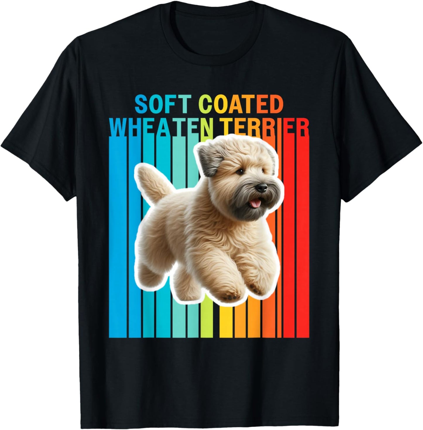Colorful Soft Coated Wheaten Terrier T-Shirt - T-Shirt | Black