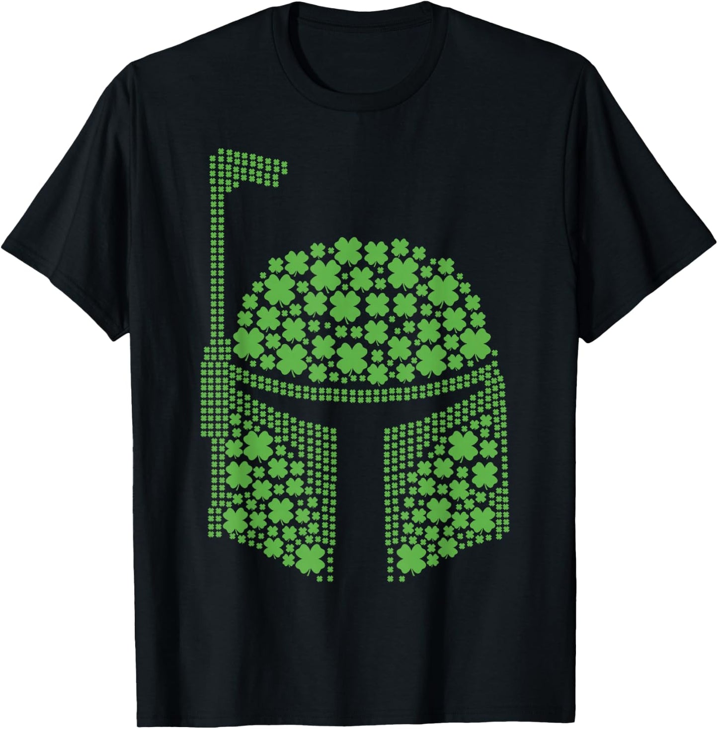Star Wars Boba Fett Clover Helmet St Patrick's T-Shirt - T-Shirt | Black