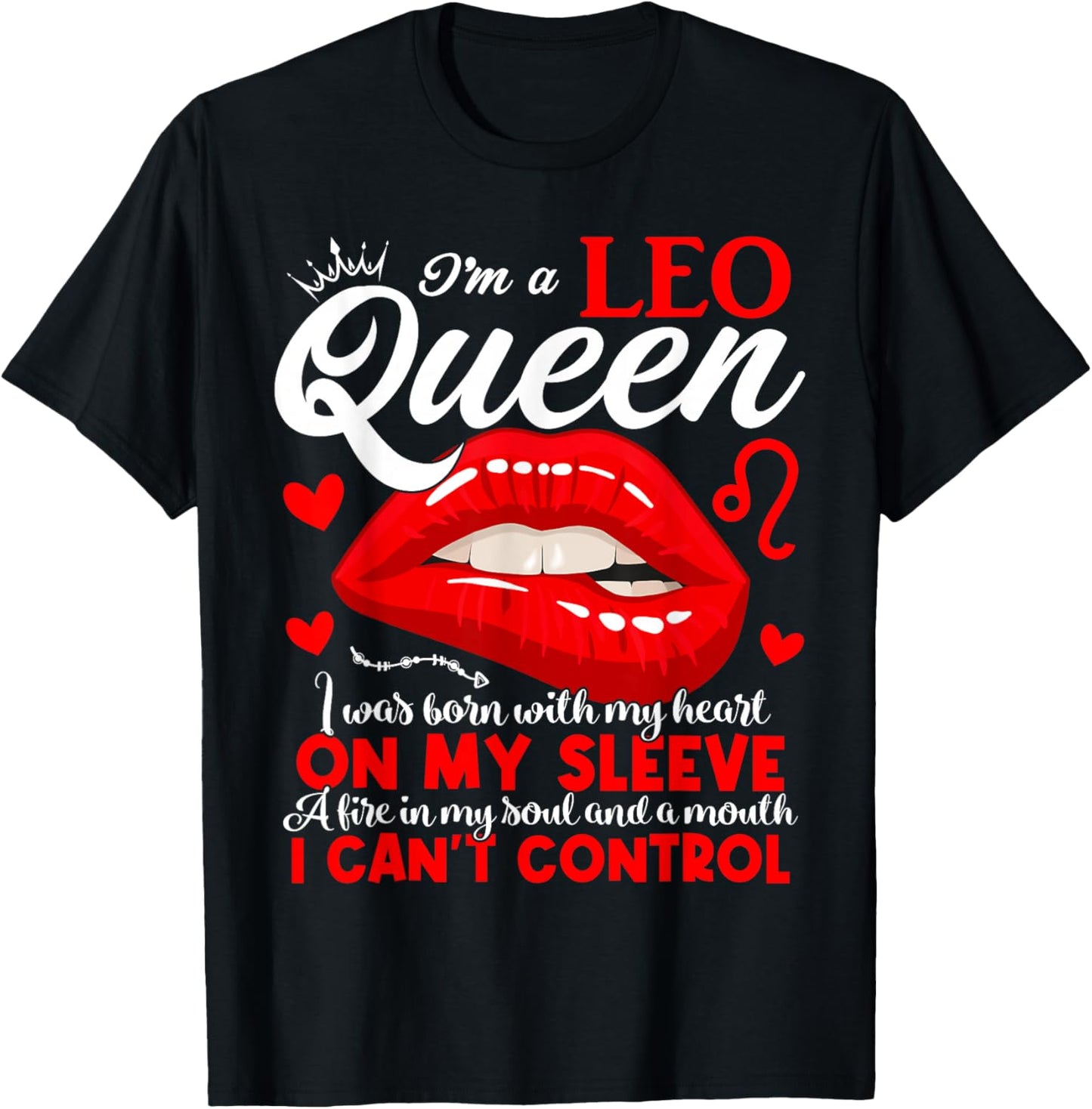 Leo Queen I'm Stronger July August Birthday Leo Zodiac Sign T-Shirt - T-Shirt | Black