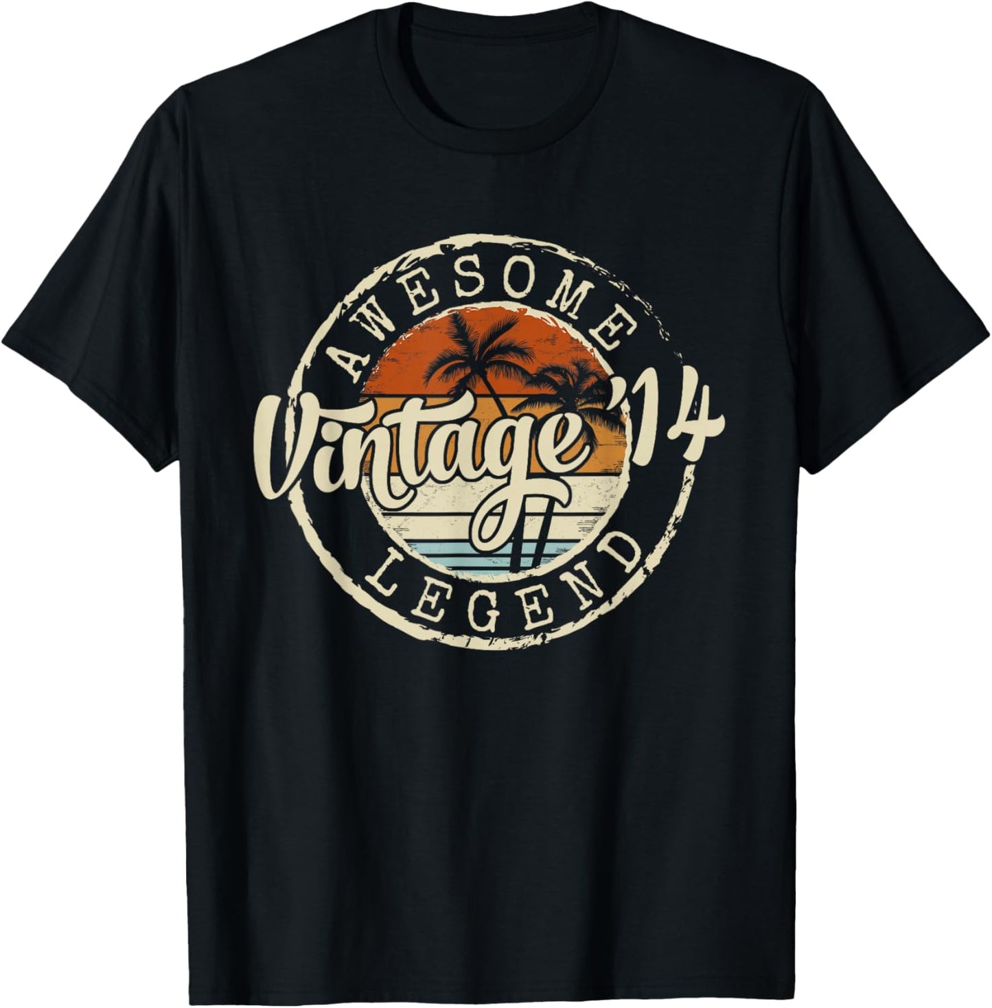 Vintage 2014 12yr 12th Birthday Gifts for Boys 12 Years Old T-Shirt - T-Shirt | Black