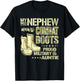 My Nephew Wears Combat Boots Dog Tags Proud Military Auntie Men Women T-Shirt - T-Shirt | Black