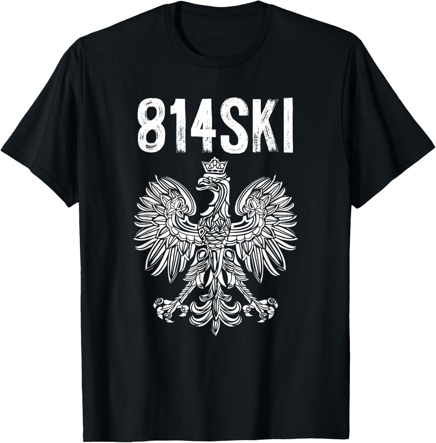814 Area Code Erie Pennsylvania 814SKI Polish Pride T-Shirt - T-Shirt | Black
