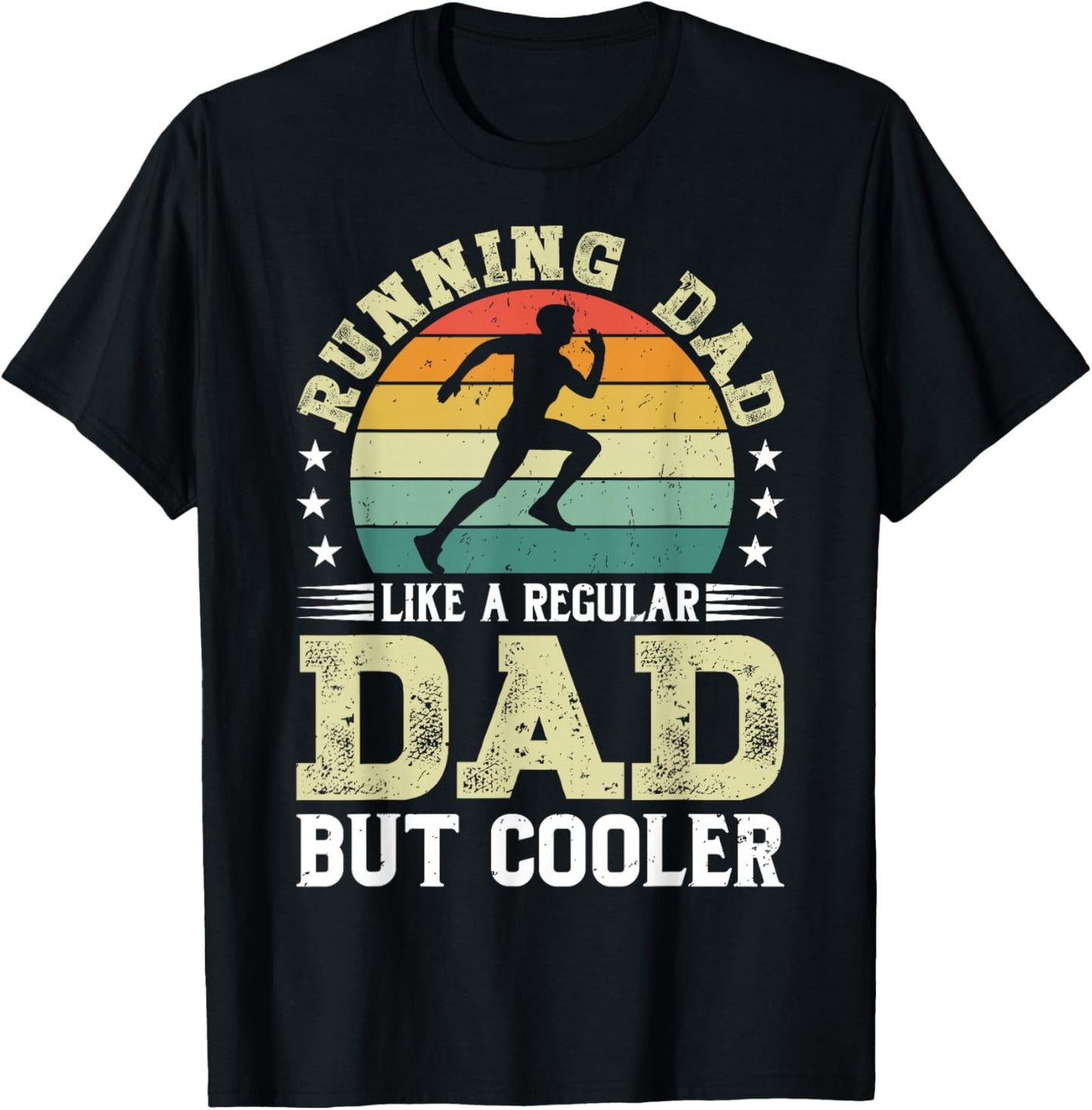 Running Dad Father's Day Vintage Gifts for Runners Men T-Shirt - T-Shirt | Black