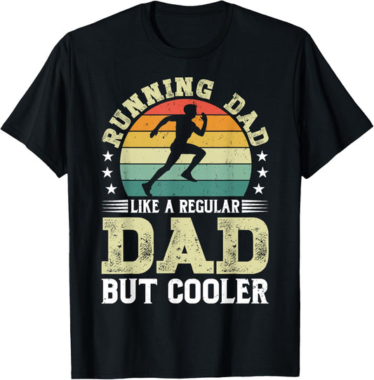 Running Dad Father's Day Vintage Gifts for Runners Men T-Shirt - T-Shirt | Black
